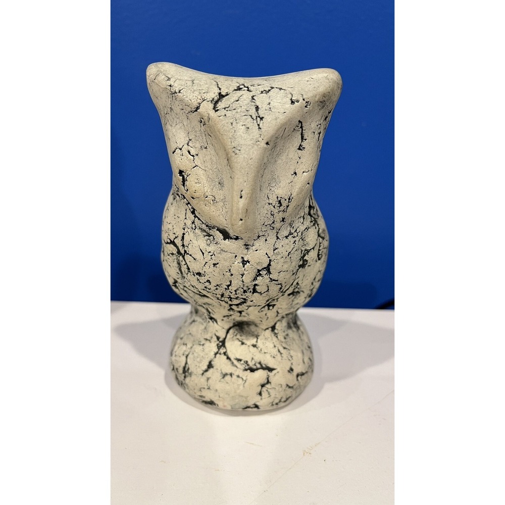 VTG Carved Stone Owl Figure Signed STAN, Approx. 6" Tall